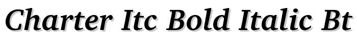 Charter ITC Bold Italic BT font